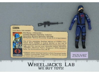 Cobra V1.5 Swivel Arms 100% Complete G.I. Joe 1983 Hasbro Vintage Action Figure