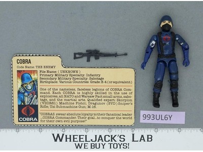 Cobra V1.5 Swivel Arms 100% Complete G.I. Joe 1983 Hasbro Vintage Action Figure
