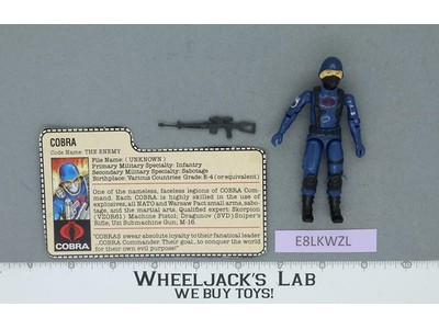 Cobra V1 Straight Arm 100% Complete G.I. Joe 1982 Hasbro Vintage Action Figure