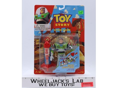 Buzz Lightyear W/ Flying Rocket Action Disney Toy Story Thinkway Toys NEW SEALED
