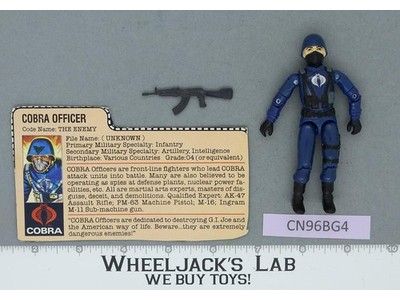 Cobra Officer V1.5 Swivel Arms 100% Complete G.I. Joe 1983 Hasbro Vintage Figure