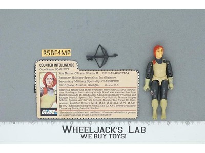 Scarlett V1.5 Swivel Arms 100% Complete G.I. Joe 1983 Hasbro Vintage Figure