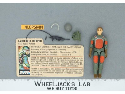 Flash V1 Straight Arm 100% Complete G.I. Joe 1982 Hasbro Vintage Action Figure