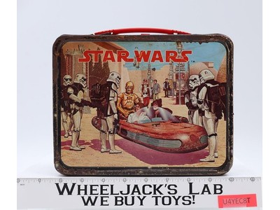 Star Wars Black Metal Lunchbox ONLY 1977 King-Seeley Thermos Co. Vintage