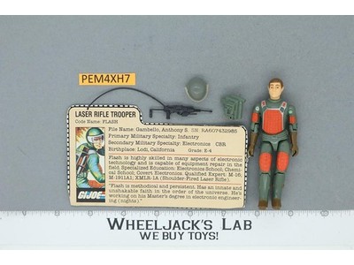 Flash V1 Straight Arm 100% Complete G.I. Joe 1982 Hasbro Vintage Action Figure