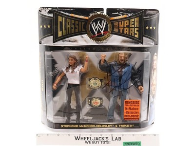 Triple H & Stephanie McMahon AUTOGRAPHED WWE Classic Super Stars NEW SEALED