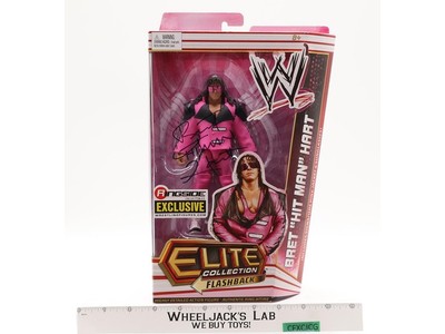 Bret Hit Man Hart AUTOGRAPHED WWE Flashback Elite Collection Mattel NEW SEALED