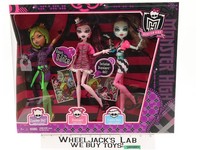 Clawdeen Wolf Draculaura Frankie Stein Monster High Dawn of the Dance Mattel NEW