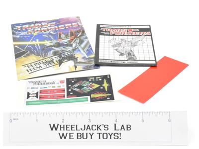 Swoop Decal Sticker Sheet PACKET G1 Transformers 1985 Vintage Hasbro