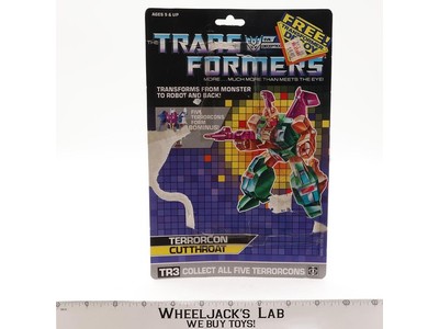 Cutthroat Cardback 1987 Vintage Hasbro G1 Transformers Action Figure