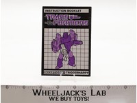 Triggerhappy TARGETMASTER Action Figure Instruction Manual 1987 G1 Transformers