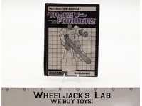 Onslaught Action Figure Vintage Instruction Manual Booklet 1985 G1 Transformers