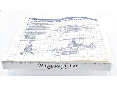 F.A.N.G. Original Blueprints Instructions 1983 ARAH GI Joe Cobra