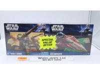 AV-7 Mobile Cannon + Jedi Starfighter Star Wars Clone Wars Hasbro NEW SEALED