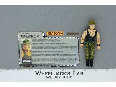 Sgt. Slaughter V2 100% Complete G.I. Joe 1986 Hasbro Vintage Action Figure