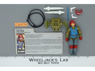 Fast Draw V1 100% Complete G.I. Joe 1987 Hasbro Vintage Action Figure