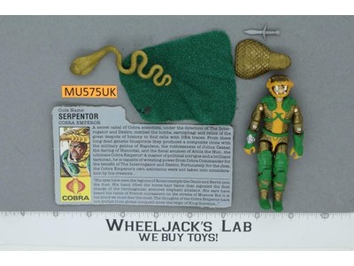 Serpentor V1 100% Complete G.I. Joe 1986 Hasbro Vintage Action Figure