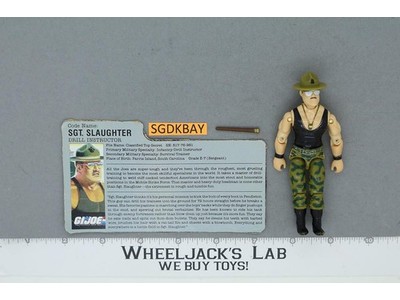 Sgt. Slaughter V2 100% Complete G.I. Joe 1986 Hasbro Vintage Action Figure
