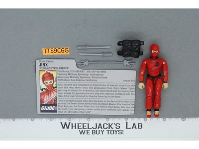 Jinx V1 100% Complete G.I. Joe 1987 Hasbro Vintage Action Figure