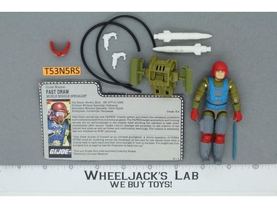 Fast Draw V1 100% Complete G.I. Joe 1987 Hasbro Vintage Action Figure