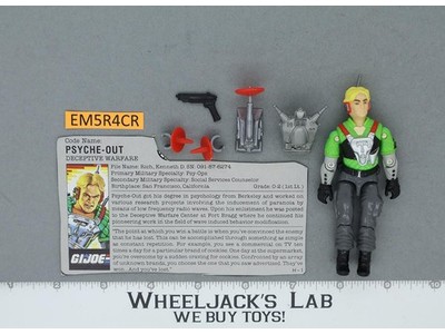 Psyche-Out V1 100% Complete G.I. Joe 1987 Hasbro Vintage Action Figure