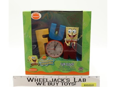 Talking Fun Alarm Clock Spongebob Squarepants Nickolodeon Tek Time NEW SEALED
