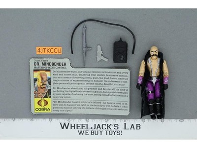 Dr. Mindbender V1 100% Complete G.I. Joe 1986 Hasbro Vintage Action Figure