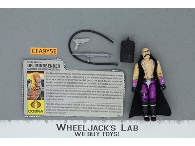 Dr. Mindbender V1 100% Complete G.I. Joe 1986 Hasbro Vintage Action Figure