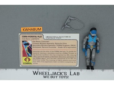 Lampreys V1 100% Complete G.I. Joe 1985 Hasbro Vintage Action Figure