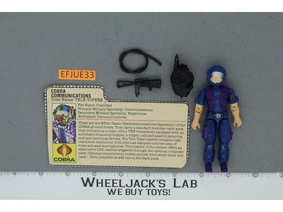 Tele-Vipers V1 100% Complete G.I. Joe 1985 Hasbro Vintage Action Figure