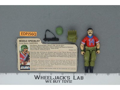 Bazooka V1 100% Complete G.I. Joe 1985 Hasbro Vintage Action Figure