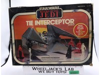Imperial Tie Interceptor 100% Complete Star Wars ROTJ 1983 Kenner Vehicle