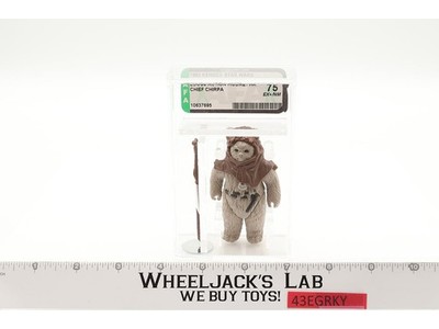 Chief Chirpa Ewok Hong Kong AFA GRADED 75 Star Wars 1983 Kenner Action Figure