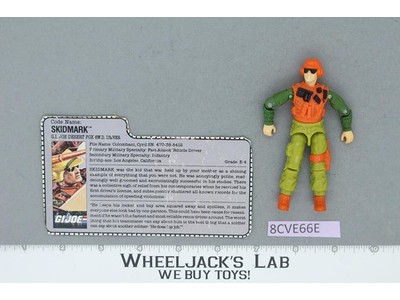 Skidmark V1 100% Complete G.I. Joe 1988 Hasbro Vintage Action Figure