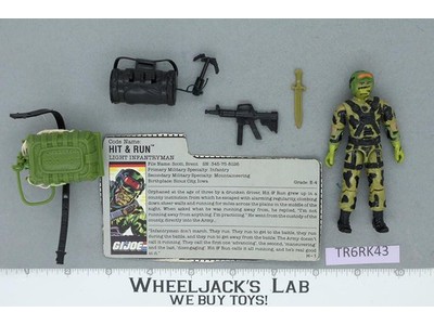 Hit & Run V1 100% Complete G.I. Joe 1988 Hasbro Vintage Action Figure