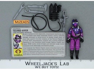 Techno-Viper V1 100% Complete G.I. Joe 1987 Hasbro Vintage Action Figure