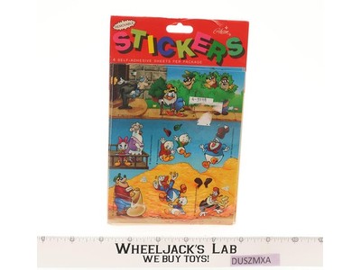 Walk Disney Donald Duck Daisy Nephews Sticker Sheet Gibson 1986 Vintage MOSC