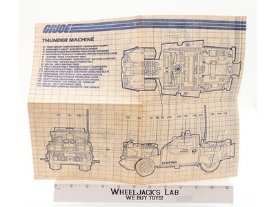 Thunder Machine 1986 ORIGINAL Instructions Blueprints G.I. Joe