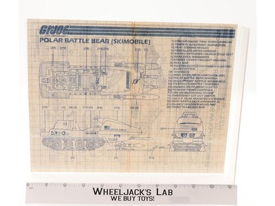Polar Battle Bear (Skimobile) 1983 ORIGINAL Instructions Blueprints G.I. Joe