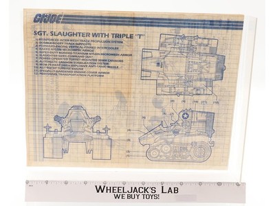 SGT. Slaughter with Triple "T" 1986 ORIGINAL Instructions / Blueprints G.I. Joe