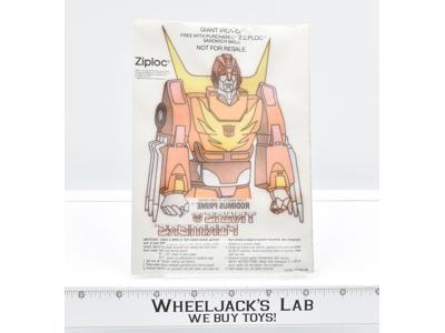 Iron-On Rodimus Prime Premium 1986 Ziploc G1 Transformers Vintage The Movie