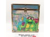 Wooden Toy Chest Teenage Mutant Ninja Turtles TMNT 1980's 16" Cube Storage Box