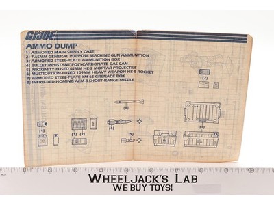 Ammo Dump 1985 ORIGINAL Instructions Blueprints G.I. Joe Hasbro Action Figure