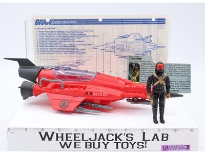 Cobra Stellar Stiletto W/Star Viper 100% Complete 1988 GI Joe Hasbro Vehicle