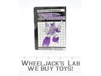 Darkwing Action Figure Instruction Manual 1988 Hasbro G1 Transformers