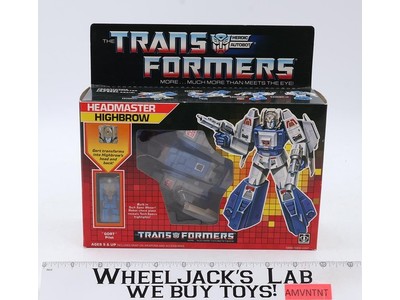 Headmaster Highbrow & Gort COMPLETE W/BOX & INSERT 1987G1 Transformer Hasbro