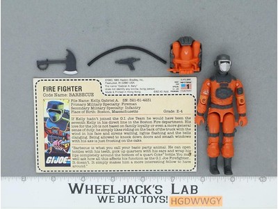 Barbecue V1 100% Complete RED CARD BACK G.I. Joe 1985 Hasbro Vintage Action