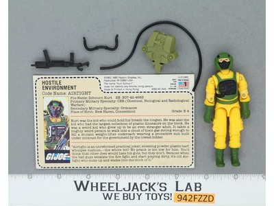 Airtight V1 100% Complete RED CARD BACK G.I. Joe 1985 Hasbro Vintage Action