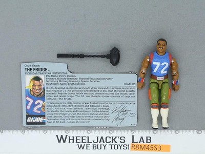 The Fridge V1 RED CARD BACK 100% Complete G.I. Joe 1986 Hasbro Vintage Figure