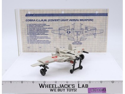 Cobra Claw C.L.A.W. Glider 100% Complete G.I. Joe 1983 Hasbro Vintage Vehicle